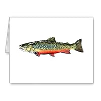 Brook Trout - Fly Fishing - Set of 10 Note Cards With Envelopes