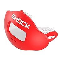 Shock Doctor Max Airflow 2.0 Lip Guard/Mouth Guard. Football Mouthguard 3500. for Youth and Adults OSFA. Breathable Wide Opening Mouthpiece. Helmet Strap Included