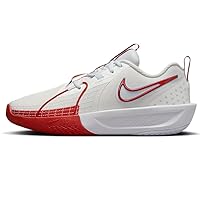 Nike G.T. Cut 3 Big Kids' Basketball Shoes (FD7033-101, Summit White/Football Grey/Metallic Silver) Size 4