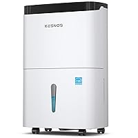 Kesnos 120 Pints Energy Star Home Dehumidifier for Space Up to 6,000 Sq. Ft. - Dehumidifier with Drain Hose, Self-Drying, Handles, Timer and Auto Defrost, for Home, Bathroom, Basement, Large Room