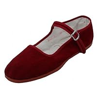 Shoes 18 Womens Cotton China Doll Mary Jane Shoes Ballerina Ballet Flats Shoes