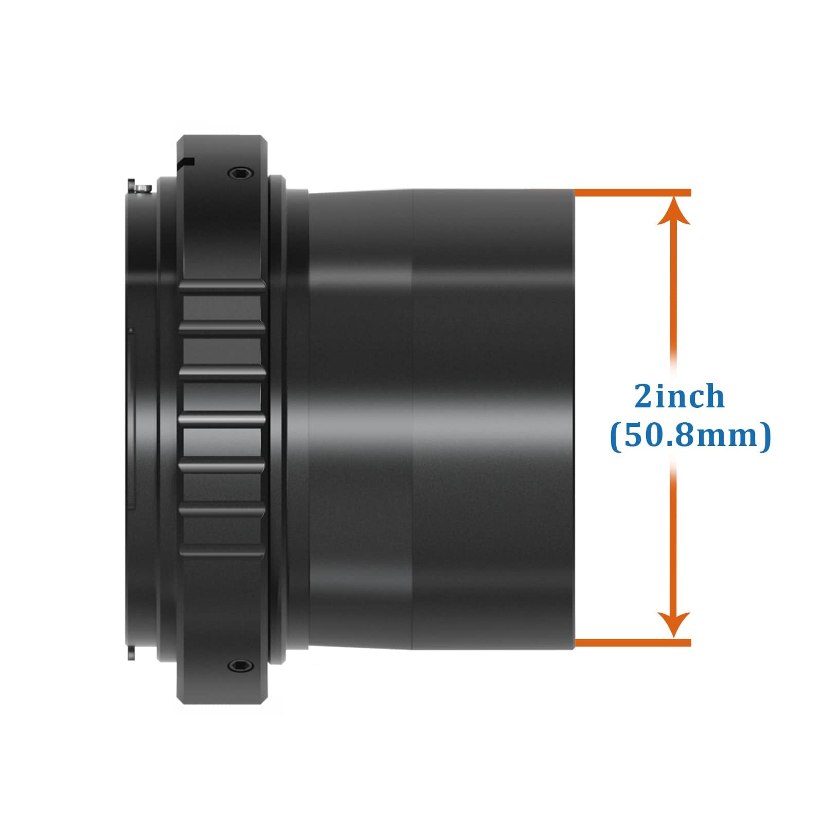 Weooen 2inch Telescope Camera Adapter with Internal Filter Threads, Metal Telescope T Adapter and T Mount, Compatible for Canon EOS, SLR, DSLR