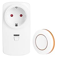 Mini Remote Control Outlet Plug Adapter with Remote, Remote Light Switch Outlet Plug, Smart Wireless Power Outlet - Appliance Controller (US-Orange)