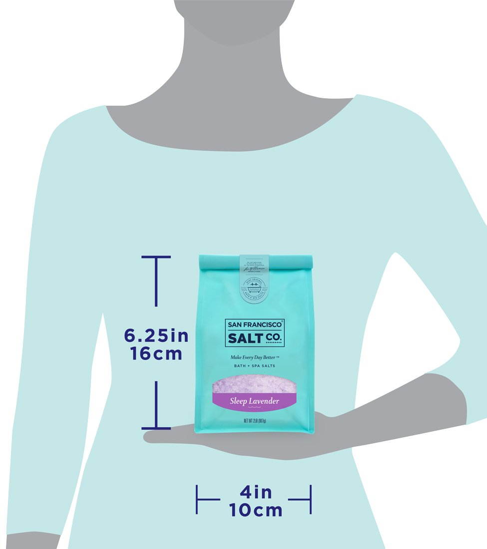 Sleep Lavender Bath Salts 2 lb. Luxury Gift Bag by San Francisco Salt Company