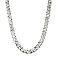 925 Sterling Silver Curb Chain Necklace Jewelry Gifts for Women in Silver Choice of Lengths 16 18 20 24 22 26 28 30 36 and Variety of mm Options