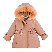 Toddler Kids Warm Padded Coat Clothing Toddler Hoodie Faux Warm Long SleeveLong Sleeve Fleece Lined Outerwear