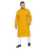 Elina fashion Men's Plus Size Cotton Kurta Pajama (Payjama) Indian Designer Solid Traditional Wear
