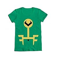 Marvel Loki Kawaii Minimal Kid Loki Symbol Juniors Green T-Shirt