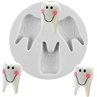 Tooth Silicone Mold Funny Teeth Fondant Mold For Cake Decorating Cupcake Topper Candy Chocolate Gum Paste Polymer Clay Set Of 1