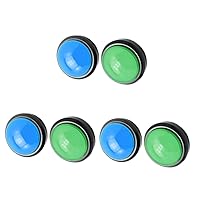 ERINGOGO 6 Pcs Red Buzzer Button Alarm Sound Play Button Tv Show Buzzer Paddleboard Games Blue Buzzer Button Quiz Answer Buttons Classroom Buzzers Buzzer Buttons Toy 100mm Electronic Switch