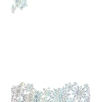 Great Papers! Rainbow Foil Snowflake Holiday Letterhead, 8.5