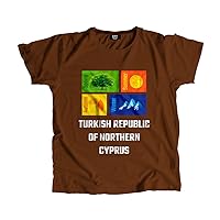 Turkish Republic of Northern Cyprus Seasons Unisex T-Shirt (Brown)