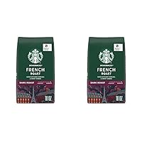 Starbucks Dark Roast Whole Bean Coffee — French Roast — 100% Arabica — 1 bag (18 oz) (Pack of 2)