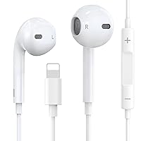 i-Phone Headphones for Phone Earbuds Wired LT Earphones [MFi Certified] Built-in Microphone & Volume Control Headsets Support for i-Phone 14/13/12/11/XR/XS/X/8/7/SE/Pro/Pro Max Support All iOS
