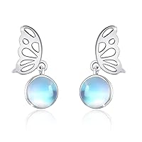 Teardrop Moonstone Earrings 925 Sterling Silver Snowflake Dangle Earrings Moonstone Drop Earrings Jewelry Gifts for Women Girls