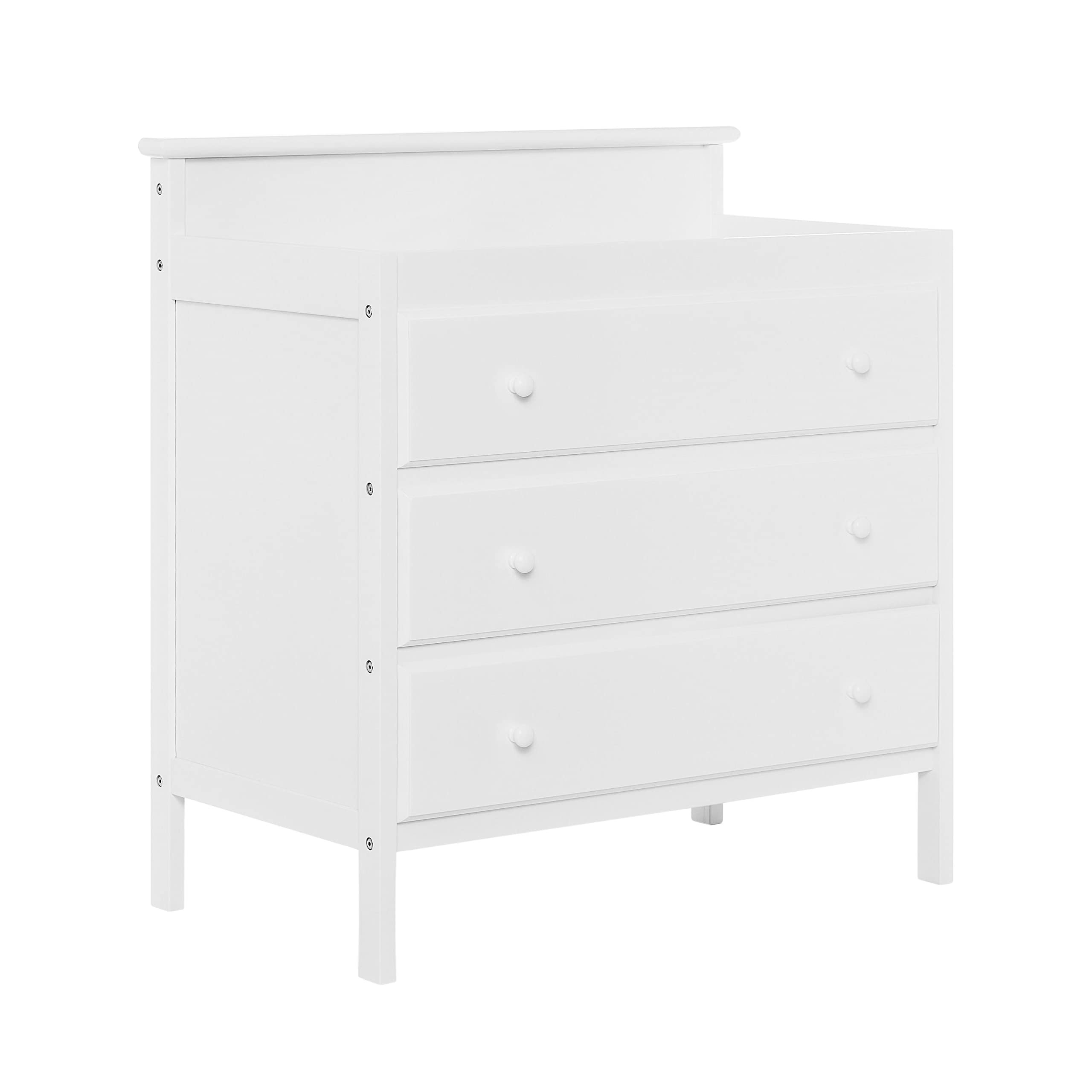 Dream On Me Mason Modern Changing Table with Free Changing Pad in White, Three Spacious Drawers, Made of New Zealand Pinewood, Includes 1