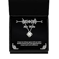 Unique Wife Gifts, I May not Always Agree with My Wife's Fashion Choices, but I do, Wife Love Knot Silver Necklace from Husband, Funny Wife Gifts, Funny for Wife, Funny Birthday