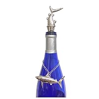 Thirstystone Shark Bottle Stopper And Necklace, Silver
