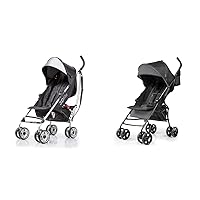 Summer Infant 3Dlite Convenience Stroller, Black – Lightweight, with Aluminum Frame & 3D Mini Convenience Stroller – Lightweight Stroller