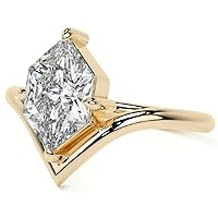 1.50 CT Duchess Marquise Moissanite Wedding Ring for Couples 925 Sterling Silver 18K Yellow Gold Promise Engagement Moissanite Rings Colorless Solitaire Wedding Rings for Him and Her