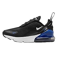 Nike Air Max 270 Little Kids' Shoe (HF0097-001, Black/Racer Blue/Dark Grey/White) Size 2