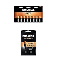 Duracell - Coppertop AAA Alkaline Batteries 16 Count + Optimum AAA Batteries | 4 Count | Long Lasting Double A Battery | Battery Alkaline AA