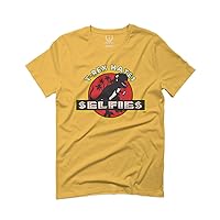 Hilarious Funny Cool Graphic T Rex Dinosaur Hates Selfies no Like for Men T Shirt