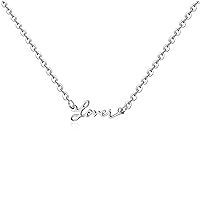 LUTER Lover Necklace, Exquisite Letter Necklace Lover Necklaces for Women Clavicle Chain Necklace Charms for Singer Fans Music Lovers Music Jewelry Wedding Party Birthday (Silver)
