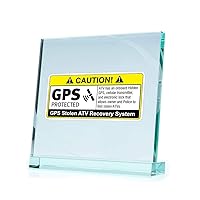 Sticker GPS Protected Prevention Sign ATV Vehicle Weatherproof Sports car Hel (3 X 1.44 in)