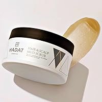 HADAT HAIR & SCALP MUD SCRUB 10.14 Fl. Oz. (300 ml) for Deep Cleansing and Removal of Impurities and Dead Cells From the Scalp. Dead Sea Mud Scrub for Hair Peeling