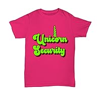 Unicorn Security Neon Green Vintage Retro 70s 80s 90s Women Men Plus Size Graphic T-Shirt Unisex Tee Heliconia