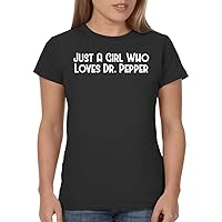 Just A Girl Who Loves Dr. Pepper - Ladies' Junior's Cut T-Shirt