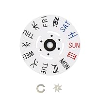 SEIKO WATCH DAY WHEEL DISC COMPATIBLE WITH MOVEMENT 7S26 7S36 NH26 NH36 4R36 @3 CROWN