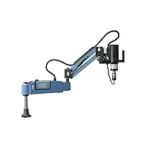 M6-M30 Electric Tapping Machine with AUTO Spray Oil System Vertical Type 12pcs ANSI Tap Collets 1200mm Electric Tapper Machine 0-200RPM 360 Degree Flexible Tapping Arm with Auto Blowing Function