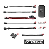 XKGLOW chrome App Control Motorcycle Professional LED Accent Light Kit - 14 Pods / 12 Strips