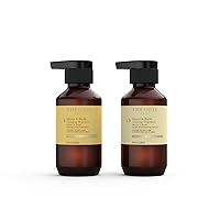 THEORIE Monoi and Buriti Travel Set - Glossing Shampoo & Conditioner minis - Hydrate & Shine - Suited for Coarse and Dry Hair - Protects Color & Keratin Treated Hair, 90mL each Bottle