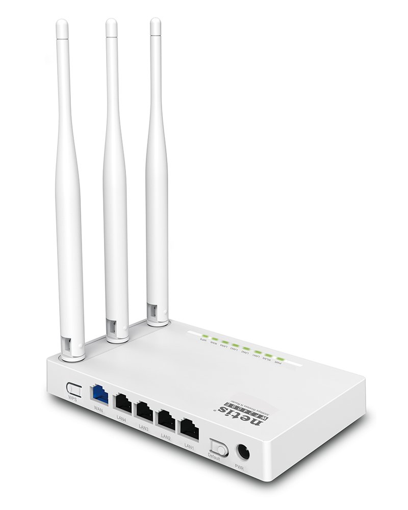 Netis WF2409E 300Mbps High-Speed Wireless N Router | Smart 3 x 5dBi High Gain Antennas with Parental Control for Computers, Smartphones, Wireless Cameras