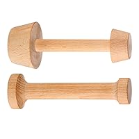 Wooden Tart Tamper Portable Double Sided DIY Pastry Egg Tart Pusher Bakeware Tools 2PCS, Egg Tarts Tamper