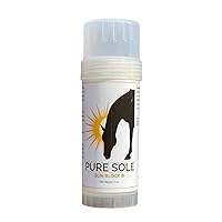 Natural Sunscreen for Horses with Aloe Vera and Zinc Oxide - Pure Sole Sun Block - Sun Protection for Horses’ Noses and Sensitive Skin - 2 Ounce Push Up Stick