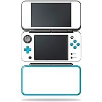 MightySkins Glossy Glitter Skin for Nintendo New 2DS XL - White | Protective, Durable High-Gloss Glitter Finish | Easy to Apply, Remove, and Change Styles | Made in The USA