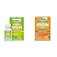 Vitron-C High Potency Iron Supplement with Vitamin C, 60 Count, Pack of 2