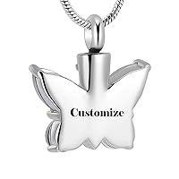 memorial jewelry Butterfly Urn Necklace Memorial Ashes Keepsake for Love forever Cremation Jewelry