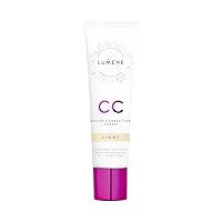 Color Corrector CC Cream - Lightweight Foundation with Medium Coverage - Redness Reducing Face Makeup for a Glowing Complexion - Vegan Formula + Suitable for All Skin Types - Light (1 fl oz)