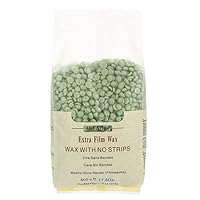 Hard Wax Beans for Face, Underarms, Brazilian, Bikini Hair Remover 17.6 Ounce (Green Tea)