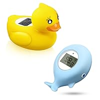 BabyElf Baby Bath Thermometer, Digital Water Temperature Thermometer & Room Thermometer Safety Floating Toy, Bathtub Thermometer, at Fahrenheit and Celsius Degree