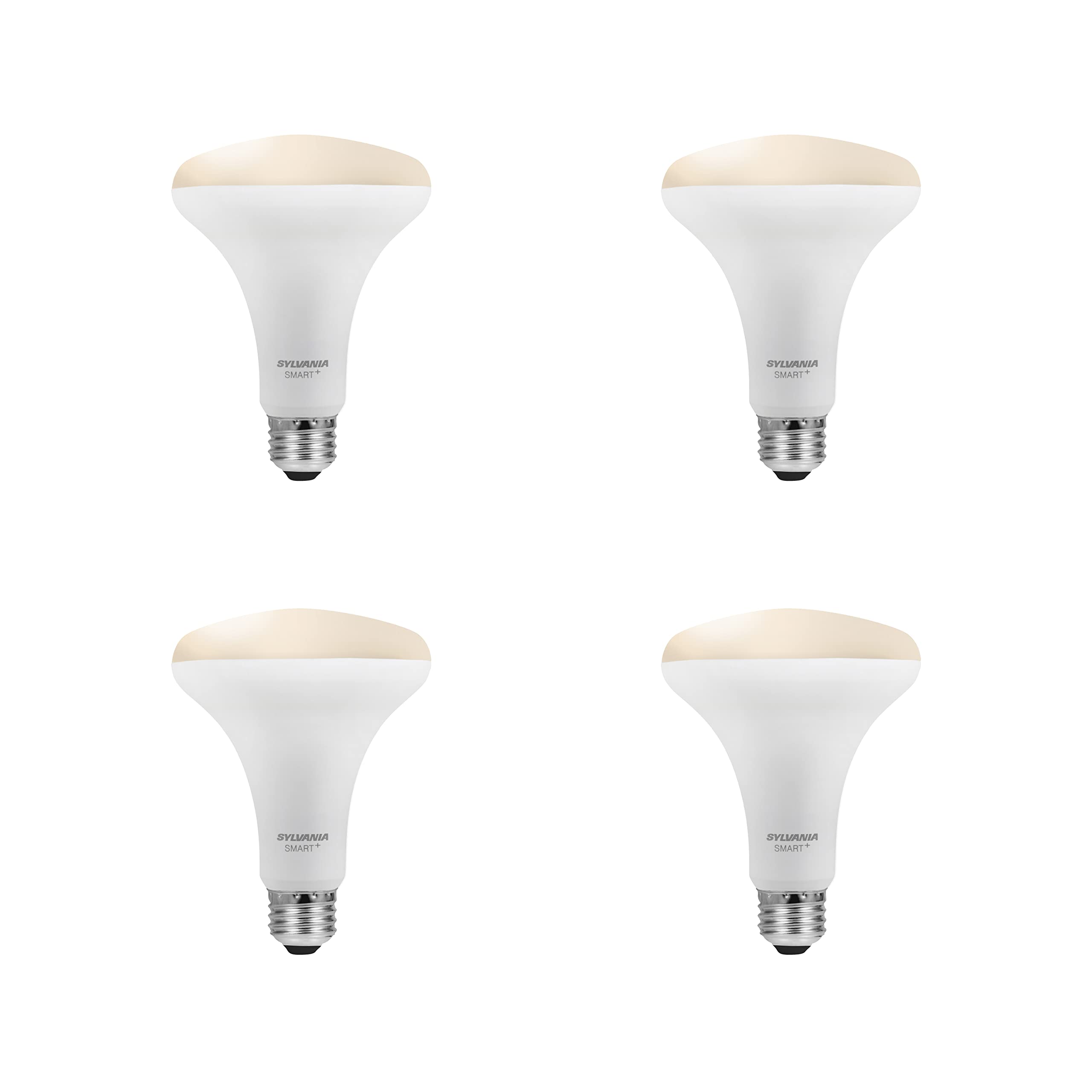 Sylvania Smart Light Bulb, Bluetooth Mesh LED Bulb, Compatible with Alexa & Google Home, BR30 65W Replacement, E26, Soft White - 4 PK [2022 Model]