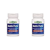 Nature's Way Biotin Forte, 5mg, Tablets, 60 ea (Pack of 2)