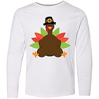 inktastic Thanksgiving Pilgrim Turkey Youth Long Sleeve T-Shirt