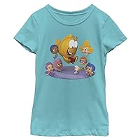 Nickelodeon Bubble Guppies Listening to Mr. Grouper Read Girls Short Sleeve Tee Shirt