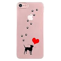 otas iPhone 7 Case Clear Hard Dog Series 888-58269 I Love Walks Border Terrier